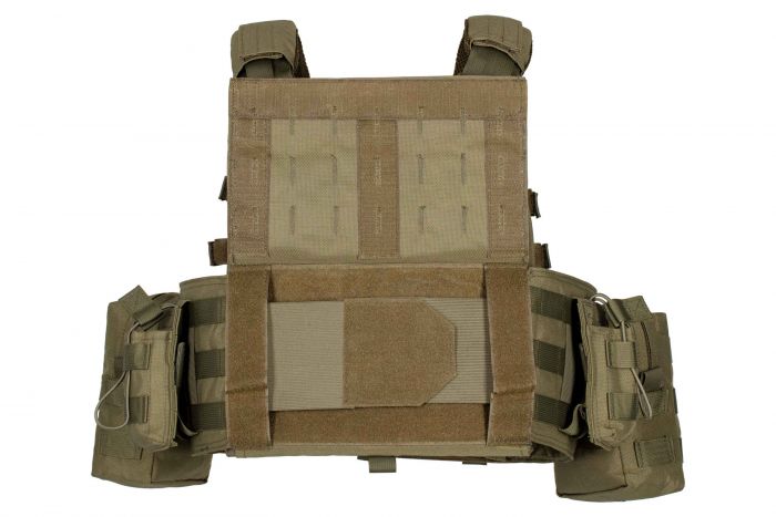 Плитоноска 2Е, Тип 1, з кишенями для бічного захисту і підсумками, Молле, зелена Плитоноска 2Е, Тип 1, з кишенями для бічного захисту і підсумками, Молле, зелена