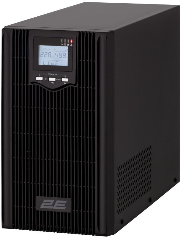 Джерело безперебійного живлення 2E PS3000L, 3000VA/2400W, на зовнішні АКБ 4*12В, USB, 3xSchuko+3xC13