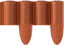 Газонна огорожа Cellfast 4 ECO, 10 секцій по 24см, 2.4м, цегляний