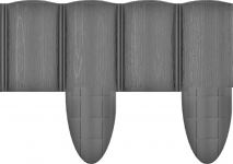 Газонна огорожа Cellfast 4 ECO, 10 секцій по 24см, 2.4м, сірий