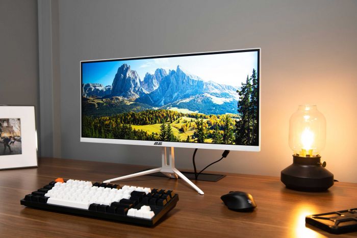 Монітор 2E 25.7" D2621W HDMI, DP, Audio, IPS, 2560x1080, 21:9, 75Hz, FreeSync, White