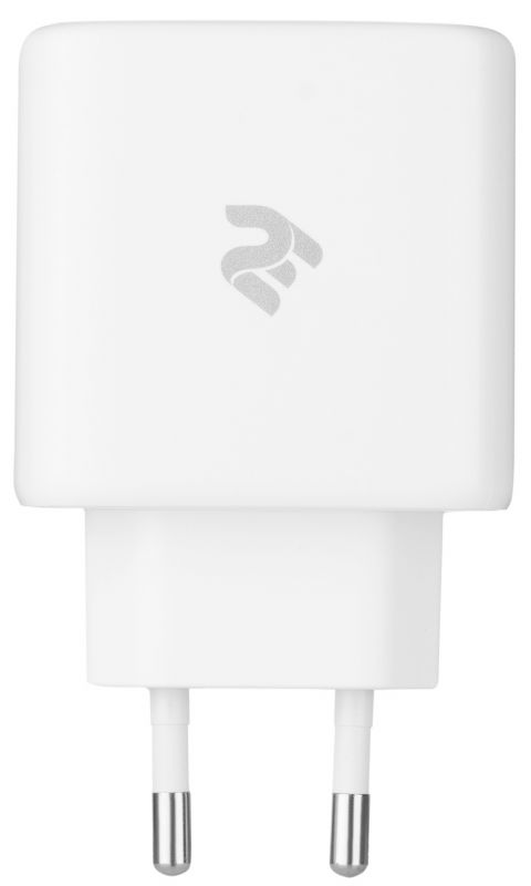 Зарядний пристрій мережевий 2E 65Вт GaN 2хUSB-C/USB-A, PD/QC, білий