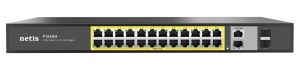 Комутатор Netis P124GH 24xFE PoE, 4xGE (2xUplink, 2xSFP), 360Вт, Некерований Комутатор Netis P124GH 24xFE PoE, 4xGE (2xUplink, 2xSFP), 360Вт, Некерований