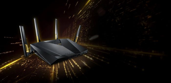 Маршрутизатор ASUS RT-AX88U PRO AX6000, 4xGE LAN, 2.5xGE WAN, 1x2.5GE WAN/LAN, 1xUSB3.2, 1xUSB2.0, MESH