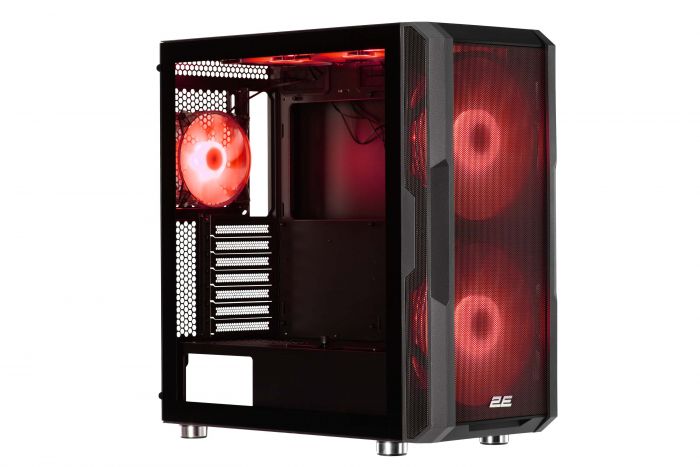 Корпус 2E GAMING Contego Neo GW05 без БЖ 2xUSB3.0, 1xUSBType-C, 2x200мм, ARGB, 3x120мм ARGB, VGA 380мм, LCS ready, контролер з пультом, TG Side Panel, EATX, чорний