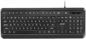 Клавіатура мембранна 2E KS120 104key, USB-A, EN/UK/RU, White LED, чорний Клавіатура мембранна 2E KS120 104key, USB-A, EN/UK/RU, White LED, чорний