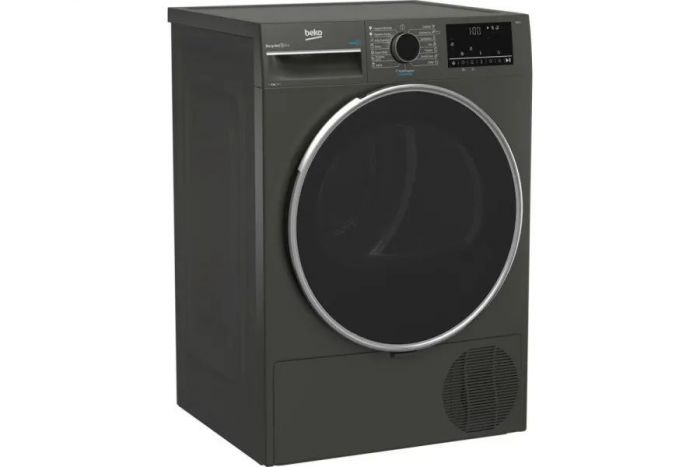 Сушильна машина Beko тепловий насос, 8кг, A++, 60см, дисплей, підсвітка барабану, сірий