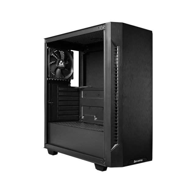 Корпус CHIEFTEC Elox AS-01B, без БЖ, 2xUSB3.2, 1xUSB2.0, 1x120мм, Sound insulated panels, VGA 320мм, LCS ready, ATX, чорний