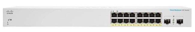 Комутатор Cisco CBS220 16хGE, PoE, 2x1G SFP, Smart