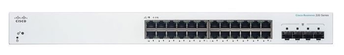 Комутатор Cisco CBS220 24хGE, 4x1G SFP, Smart
