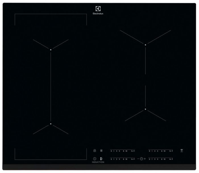 Варильна поверхня Electrolux індукційна, 60см, розширена зона, Hob2Hood, чорний