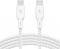 Кабель USB-C > USB-C заряджання/синхронізації Belkin 3м, 100Вт, Type-C, плетений, білий