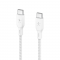 Кабель USB-C > USB-C заряджання/синхронізації Belkin 3м, 100Вт, Type-C, плетений, білий