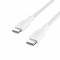 Кабель USB-C > USB-C заряджання/синхронізації Belkin 3м, 100Вт, Type-C, плетений, білий