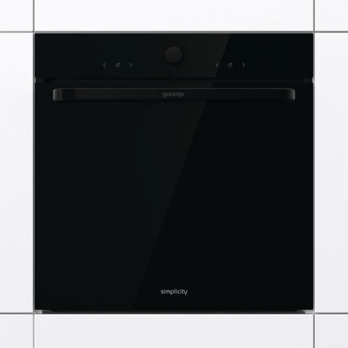 Духова шафа Gorenje електрична, 77л, A, пара, дисплей, макс.темпер.-300,  чорний