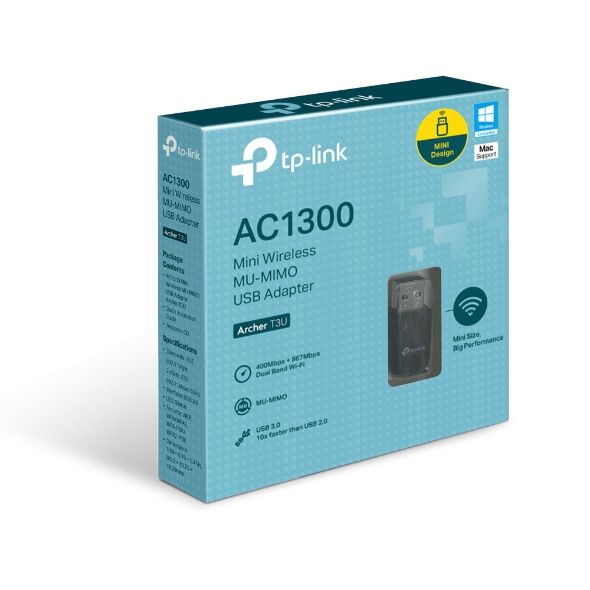 Адаптер WiFi TP-LINK Archer T3U AC1300, USB