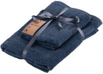 Набір рушників махрових Ardesto Lotus, 50х90см, 70х140см, 2шт, 100% бавовна, синій