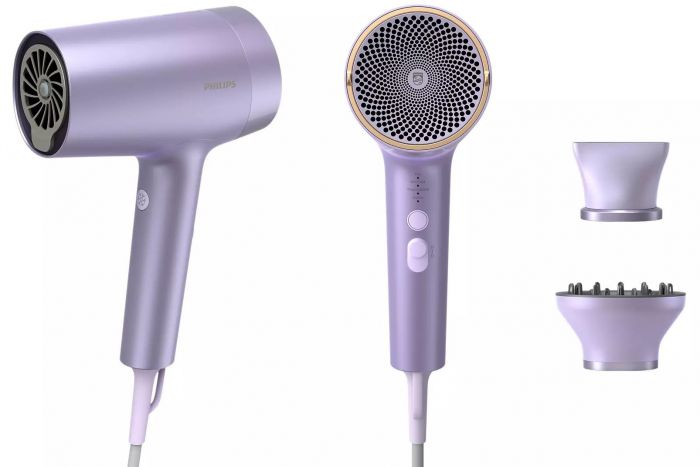 Фен Philips 7000 Series, 1800Вт, 3 режими, дифузор, іоніз-я, хол. обдув, турбо, фіолетовий