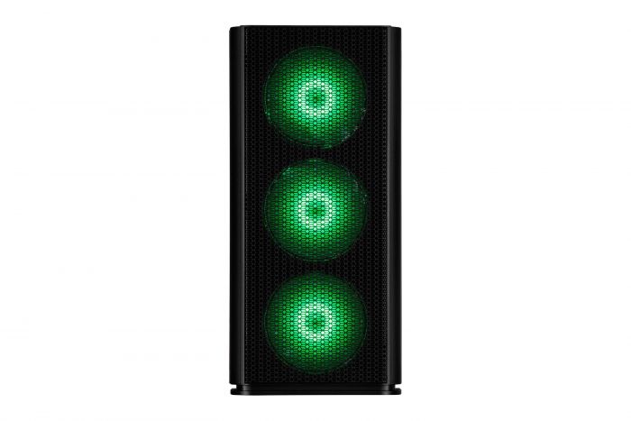 Корпус 2E GAMING Vertex GI01B без БЖ 2xUSB3.0, 1xUSBType-C, 3x140мм ARGB, 1x120мм ARGB, VGA 380мм, LCS ready, контролер з пультом, TG Side Panel, EATX, чорний