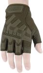 Рукавички тактичні 2E, безпалі, XL, зелені