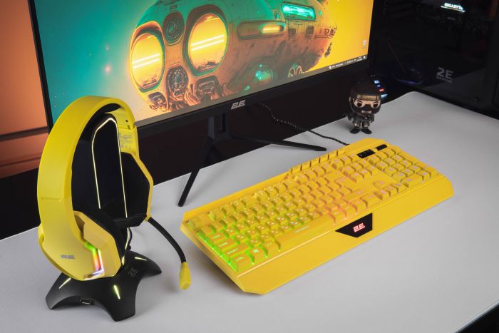 Гарнітура ігрова 2E GAMING HG315, 7.1, USB-A, RGB, 2м, жовтий