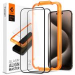 Захисне скло Spigen для iPhone 15, tR AlignMaster FC (2 Pack), Clear