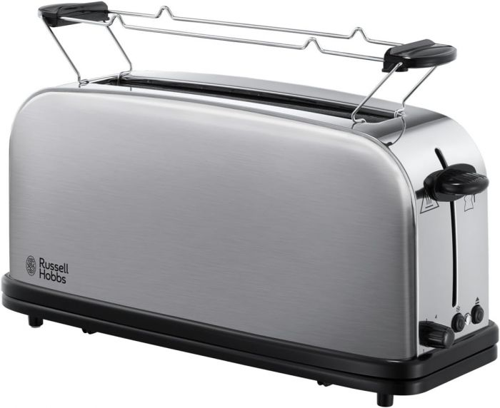 Тостер Russell Hobbs Oxford 1000Вт, довгі слоти, метал, сріблястий
