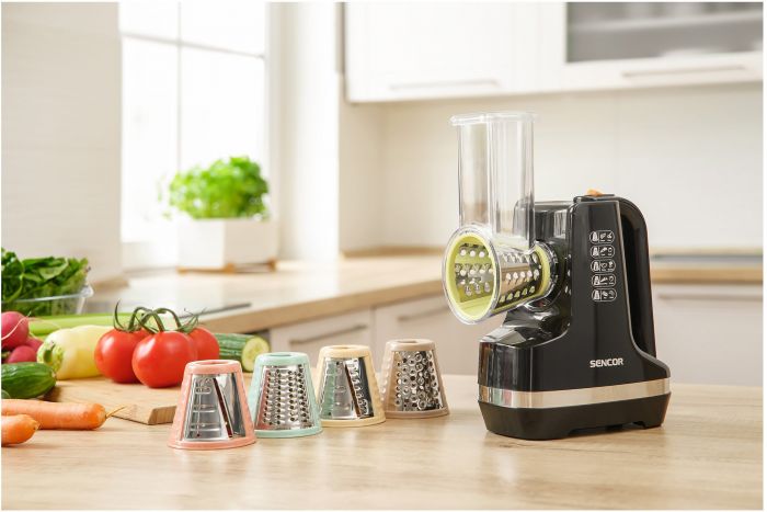 Мультирізка Sencor стаціонарна, 150Вт, 5 насадок, чорний Мультирізка Sencor стаціонарна, 150Вт, 5 насадок, чорний
