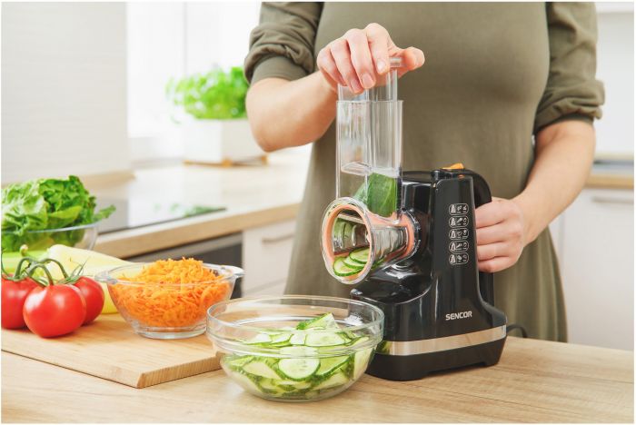 Мультирізка Sencor стаціонарна, 150Вт, 5 насадок, чорний Мультирізка Sencor стаціонарна, 150Вт, 5 насадок, чорний