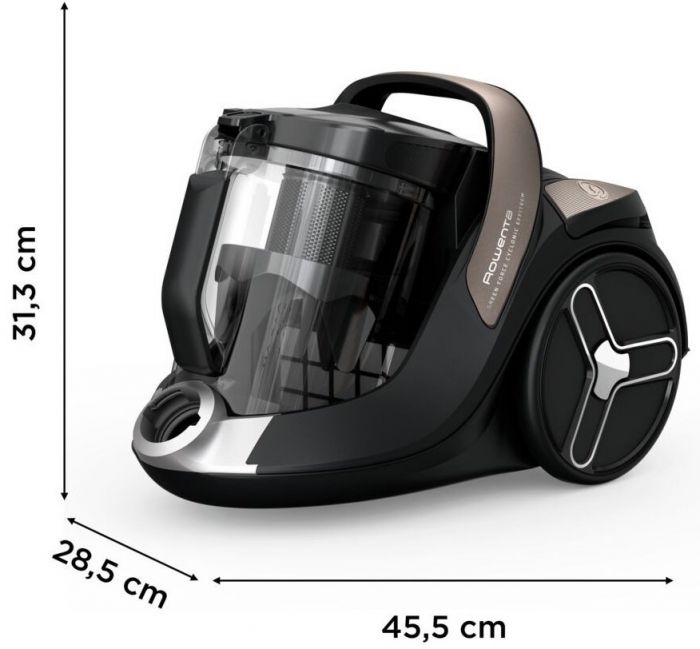 Пилосос Rowenta контейнерний Green Force Cyclnic Effitech+, 500Вт, конт пил -2.5л, НЕРА, чорний