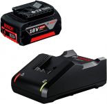 Набір акумулятора та зарядного пристрою Bosch Professional GBA, 18В, 1х4.0А·год, ЗП GAL 18В-40