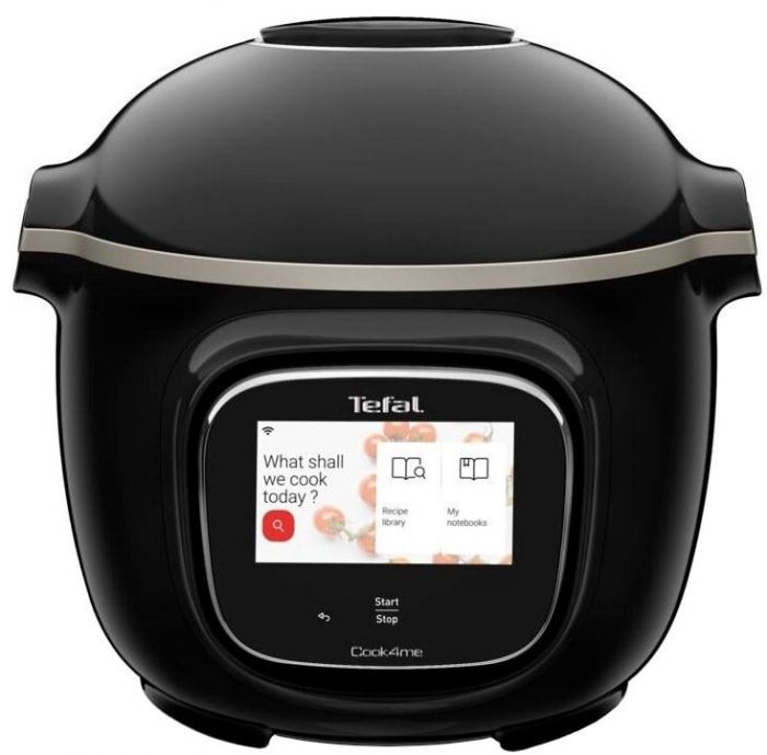 Мультиварка-скороварка Tefal Cook4me Touch, 1600Вт, чаша-6л, сенсорне керув., 13 програм, метал/пластик, чорний