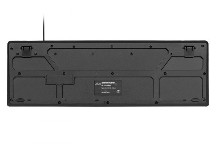 Клавіатура мембранна 2E KS108 104key, USB-A, EN/UK, чорний