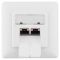 Настінна розетка 2E CАТ 5e FTP, 2xRJ45, 8P8C, для прихованої проводки