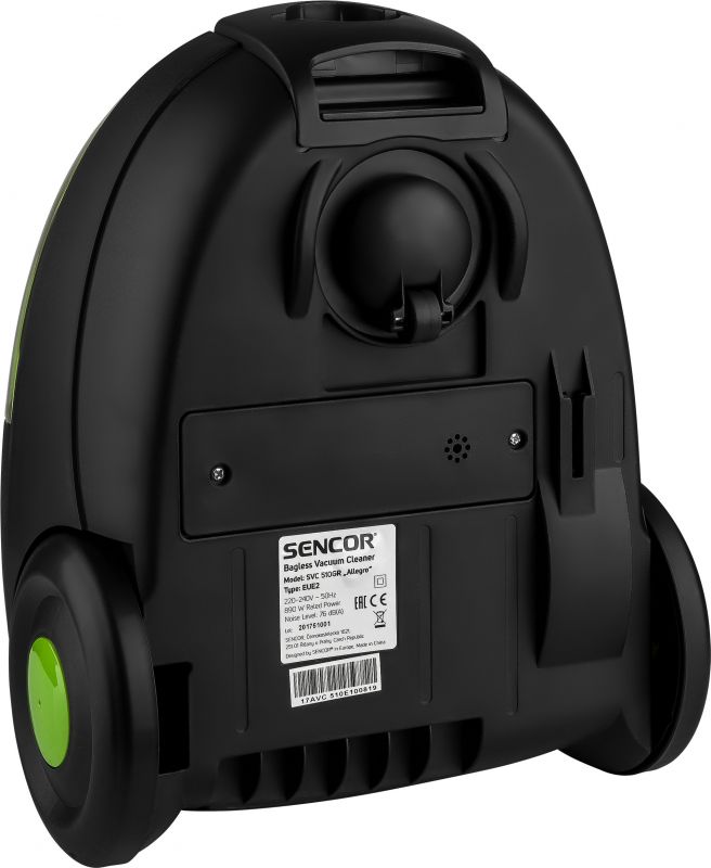 Пилосос Sencor контейнерний Allegro, 890Вт, конт пил -1.5л, НЕРА, чорно-зелений