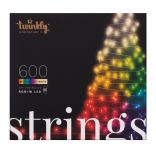 Гірлянда Smart LED Twinkly Strings RGBW 600 IP44 48м кабель чорний