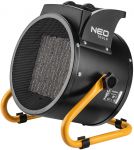 Теплова гармата електрична Neo Tools, 3кВт, 60м кв, 280м куб/год, керамічний нагрів. елемент (PTC), чорний Теплова гармата електрична Neo Tools, 3кВт, 60м кв, 280м куб/год, керамічний нагрів. елемент (PTC), чорний