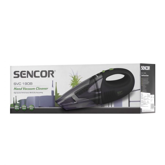 Пилосос Sencor  автомобільний, 450Вт, конт пил -0.5л, автон. робота до 15хв, вага-1.5кг, чорний