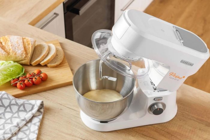 Кухонна машина Sencor 1000Вт, чаша-метал, корпус-пластик, насадок-12, білий