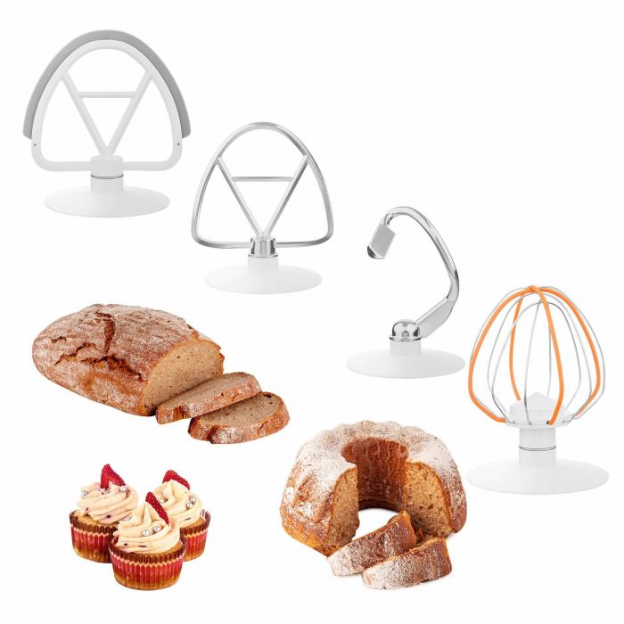 Кухонна машина Sencor 1000Вт, чаша-метал, корпус-пластик, насадок-12, білий