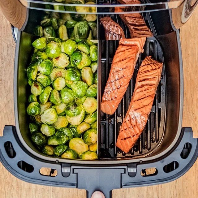 Мультипіч Tefal Dual EasyFry&Grill AirFryer, 2700Вт, чаша-5.2+3.1л, сенсорне керув., 2 чаши, гриль, пластик, чорний