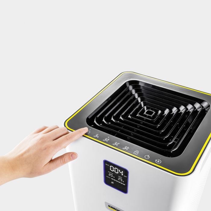 Очищувач повітря Karcher AF 50, 50м2, 520м3/год, дисплей, 2 HEPA фільтри, 4 режими,  інд. забр-ння, білий