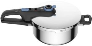 Скороварка Tefal Secure Trendy, 4л, з паровим кошиком, нержавіюча сталь, пластик