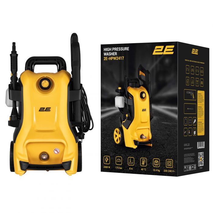 Мінімийка високого тиску 2E AquaClean 175 2400Вт 175бар 500л/год шланг 10м 10.35кг