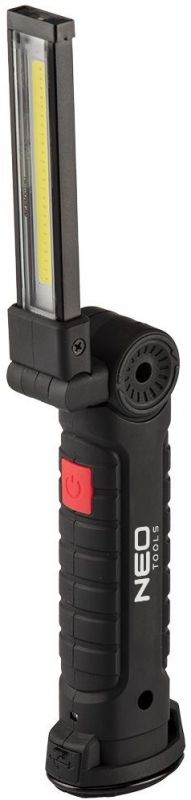 Ліхтар інспекційний акумуляторний Neo Tools, 1200мА·год, 200лм, 3Вт, 2в1, лампа+ліхтар, складається, 5 функцій освітлення, червоне світло, IP20