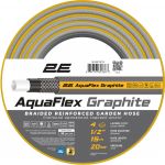 Шланг садовий 2Е AquaFlex Graphite 1/2" 15м 4 шари 20бар -10+50°C Шланг садовий 2Е AquaFlex Graphite 1/2" 15м 4 шари 20бар -10+50°C
