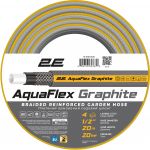 Шланг садовий 2Е AquaFlex Graphite 1/2" 20м 4 шари 20бар -10+50°C Шланг садовий 2Е AquaFlex Graphite 1/2" 20м 4 шари 20бар -10+50°C