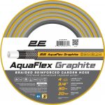 Шланг садовий 2Е AquaFlex Graphite 3/4" 30м 4 шари 20бар -10+50°C Шланг садовий 2Е AquaFlex Graphite 3/4" 30м 4 шари 20бар -10+50°C