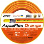 Шланг садовий 2Е AquaFlex Orange 1/2" 30м 4 шари 20бар -10…+60°C Шланг садовий 2Е AquaFlex Orange 1/2" 30м 4 шари 20бар -10…+60°C