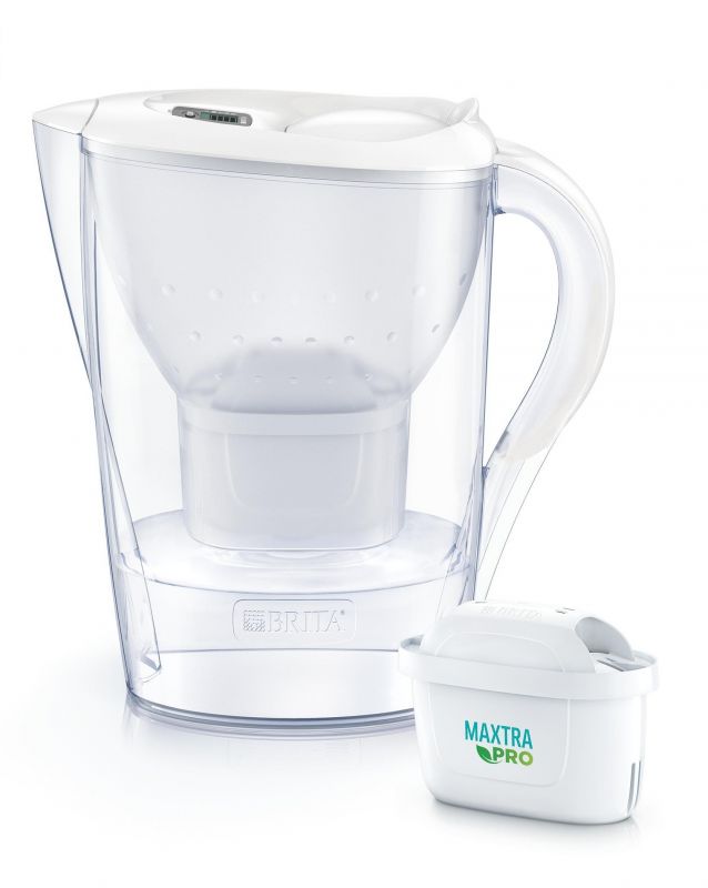 Фільтр-глечик Brita Marella Memo MXPro 2.4л (1.4л очищеної води) з фільтр-картриджем 3шт, білий